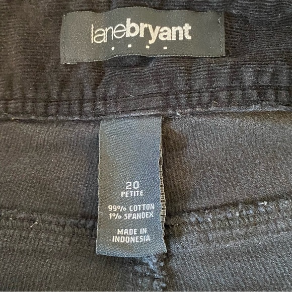 Lane Bryant women's plus size 20 Petite Black corduroy 5 pocket pants - Picture 5 of 5